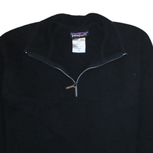 Patagonia Synchilla Black Women's M Fleece 1/4 Zip Pullover Sweatshirt