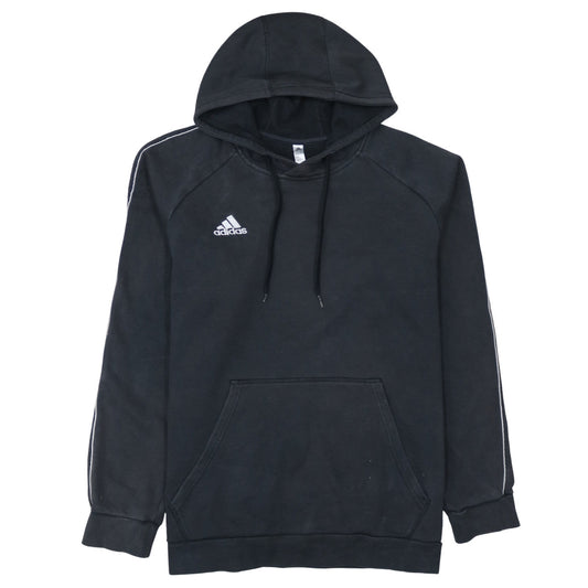 Adidas Men Black XL Pullover Hoodie with Logo Fleece Sportswear