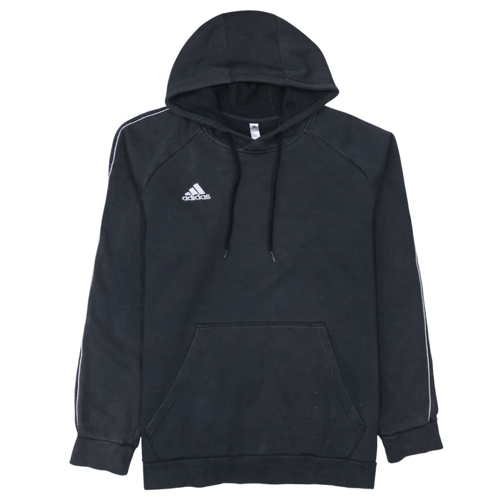 Adidas Men Black XL Pullover Hoodie with Logo Fleece Sportswear