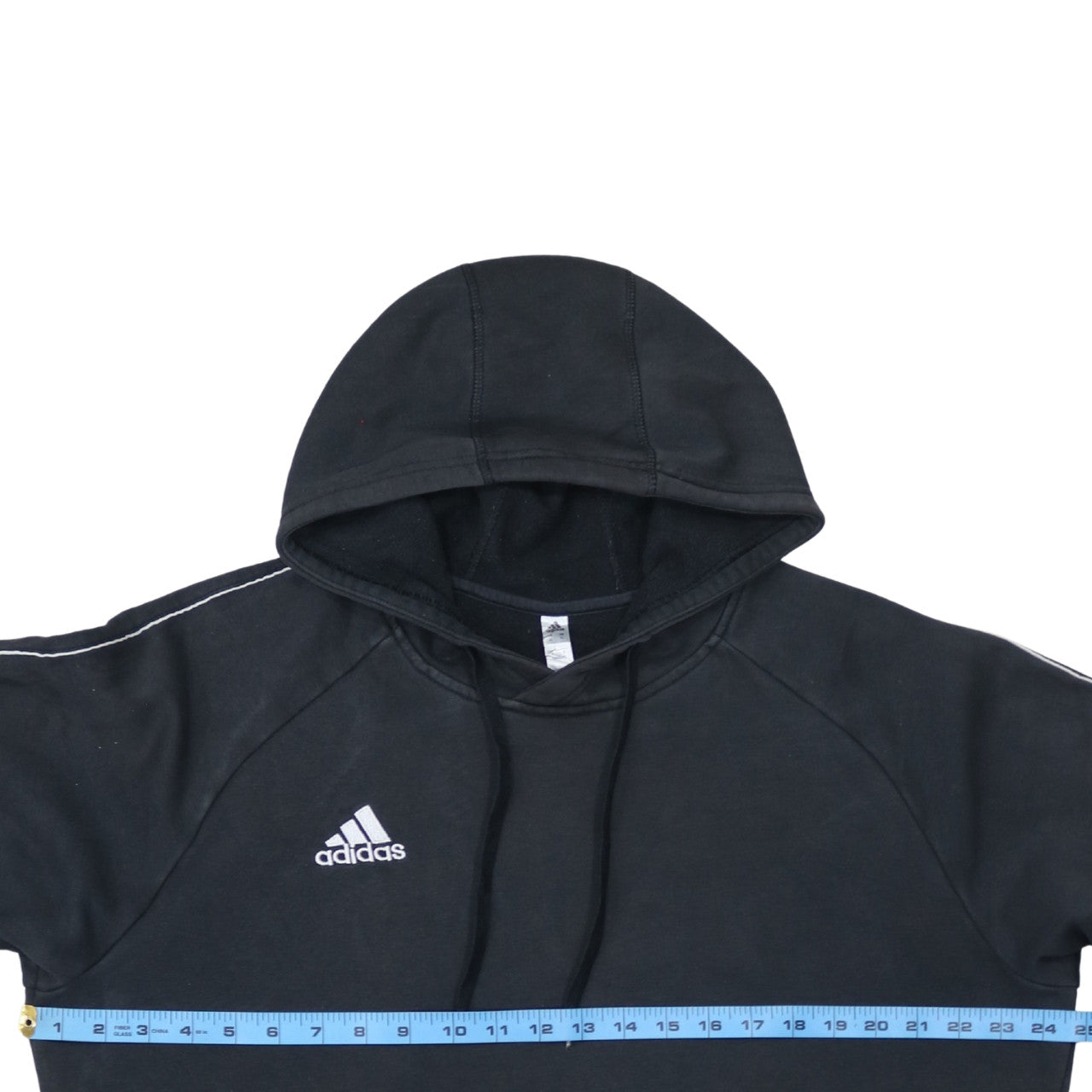 Adidas Men Black XL Pullover Hoodie with Logo Fleece Sportswear