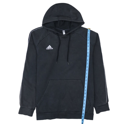 Adidas Men Black XL Pullover Hoodie with Logo Fleece Sportswear