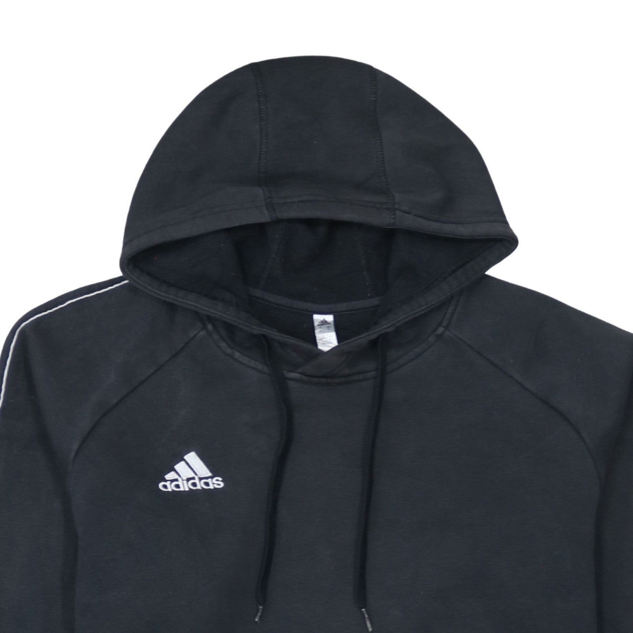 Adidas Men Black XL Pullover Hoodie with Logo Fleece Sportswear