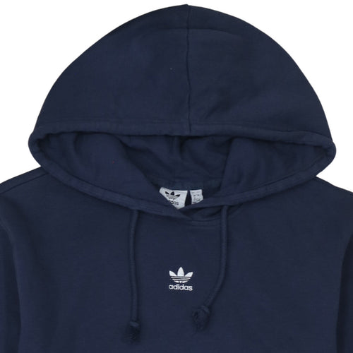 Adidas Womens Navy Blue Pullover Hoodie Size 16 Hooded Sweatshirt