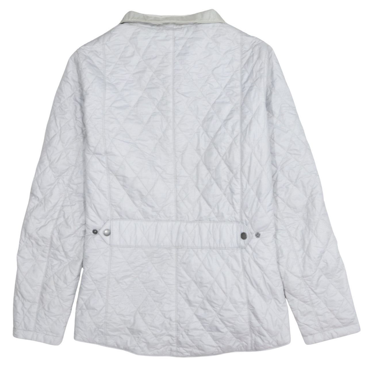 Barbour Women White Quilted Mid-Length Jacket Size 16