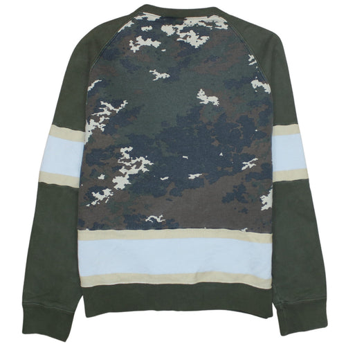 Champion Men's Green Camouflage Crew Neck Pullover Sweatshirt M