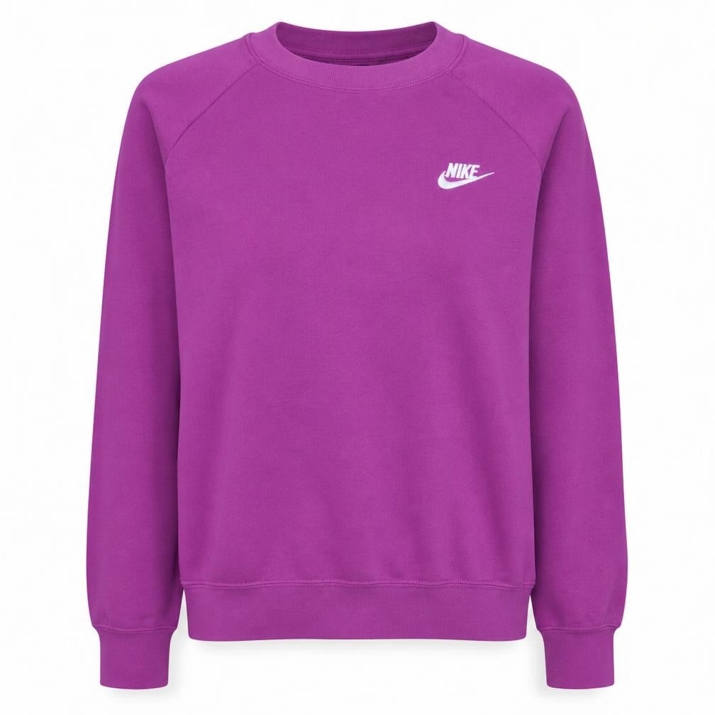 Front view of Nike Women’s Purple Crew Neck Pullover Sweatshirt, size M