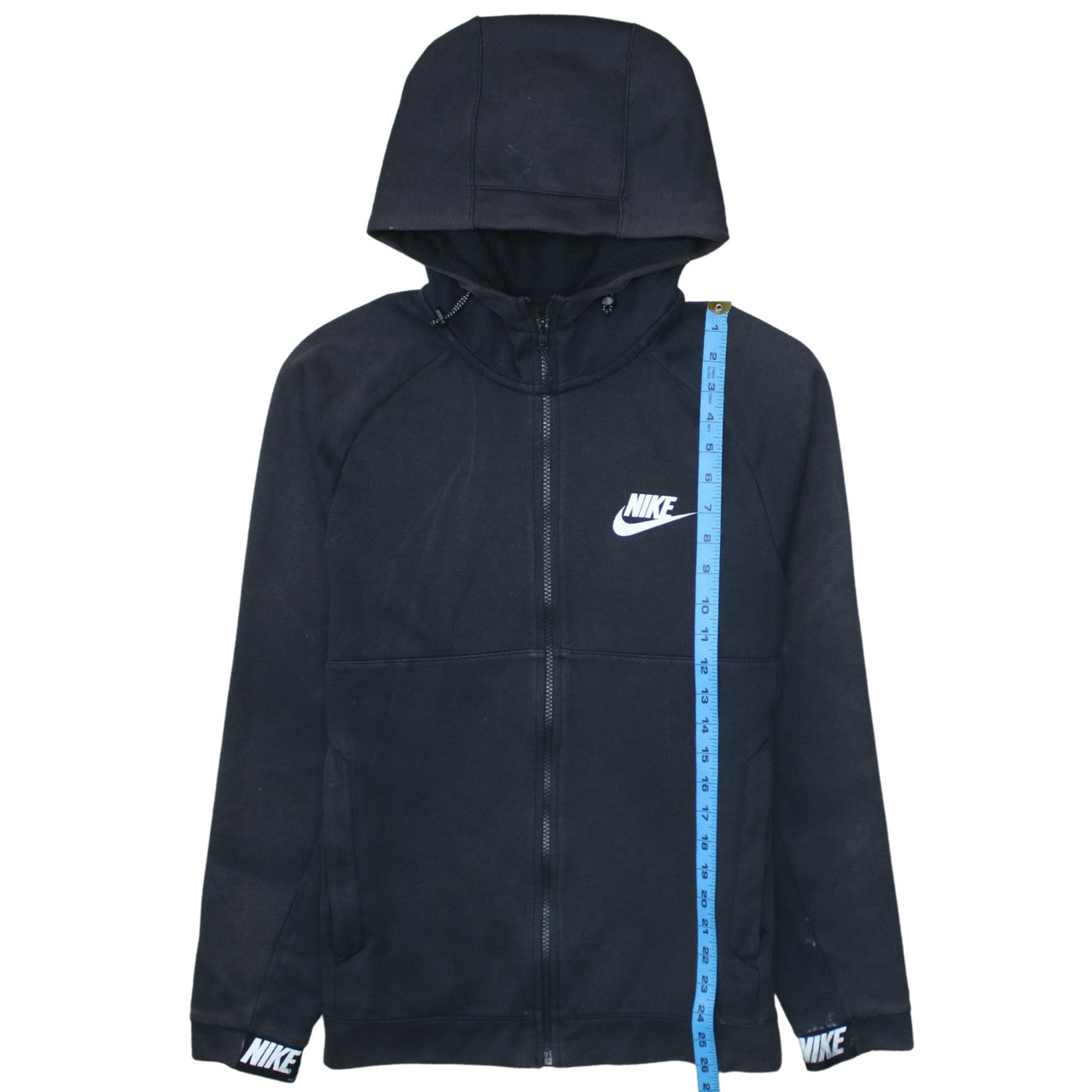 Nike Men's Black Full Zip Hoodie S Regular Fit Fleece