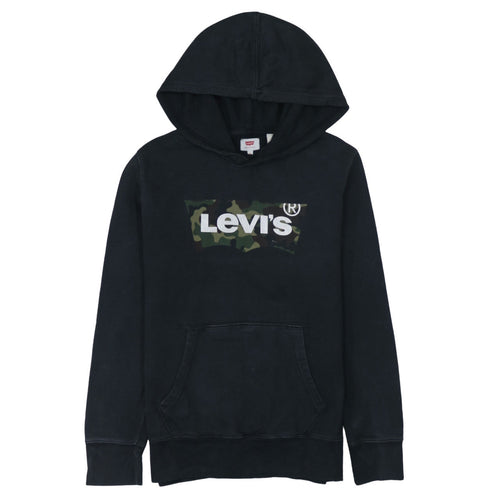 Levi's Men's Black XS Pullover Hoodie Camouflage Logo Sweatshirt