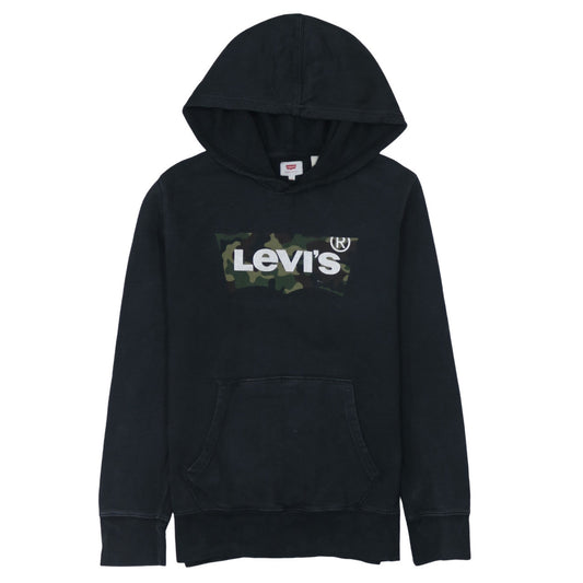 Levi's Men's Black XS Pullover Hoodie Camouflage Logo Sweatshirt