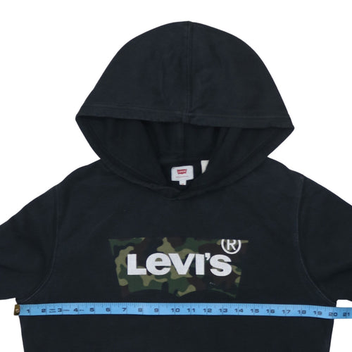 Levi's Men's Black XS Pullover Hoodie Camouflage Logo Sweatshirt