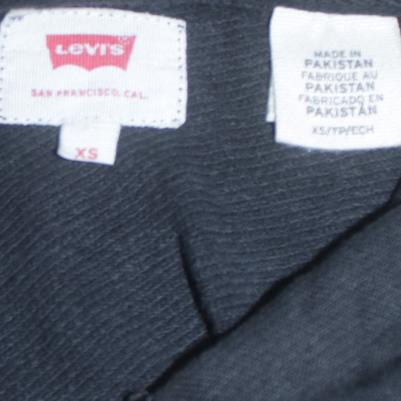 Levi's Men's Black XS Pullover Hoodie Camouflage Logo Sweatshirt