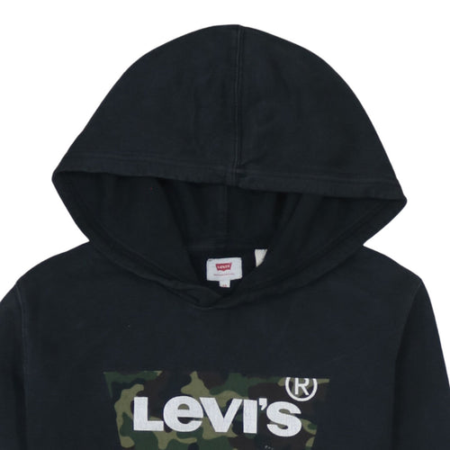 Levi's Men's Black XS Pullover Hoodie Camouflage Logo Sweatshirt
