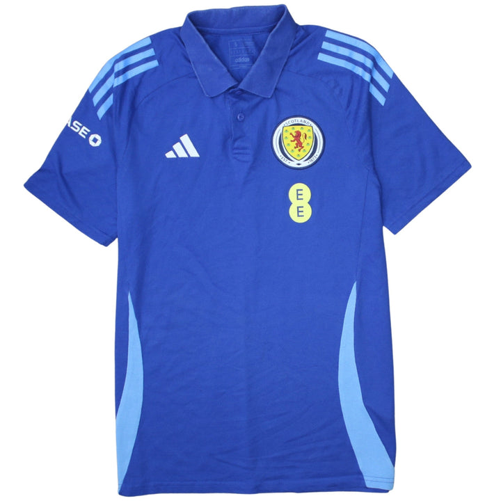 Adidas Scotland Blue Men's S Polo Short Sleeve Football Top