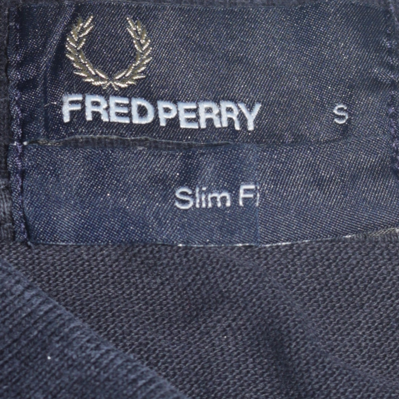 Fred Perry Men's Blue Long Sleeve Slim Fit Polo Shirt Size S