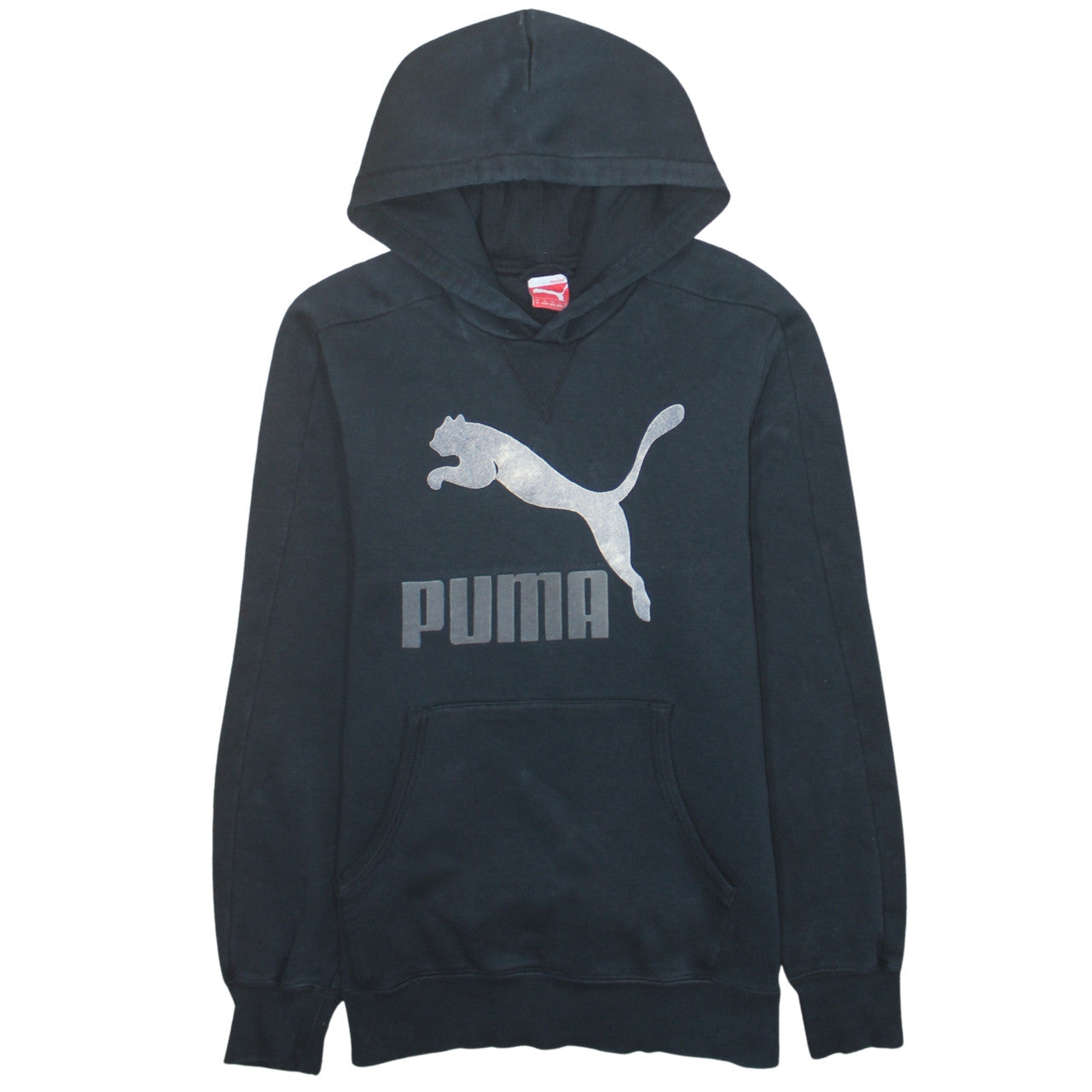 Puma Men's Black M Pullover Hoodie with Logo Graphic Print