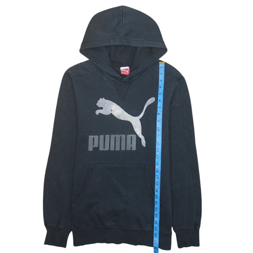 Puma Men's Black M Pullover Hoodie with Logo Graphic Print