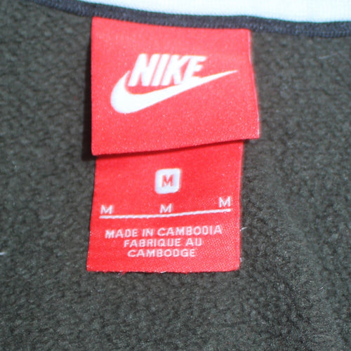 Nike Men's Green Full Zip Hoodie Size M Regular Fit Logo Sportswear