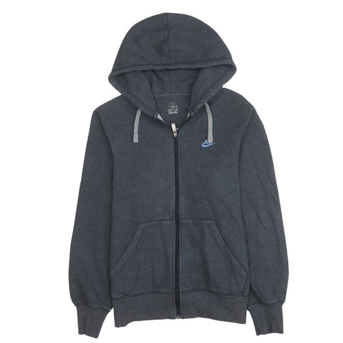 Nike Mens Grey Full Zip Hoodie Sweatshirt M Cotton Blend