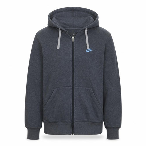Nike Mens Grey Full Zip Hoodie Sweatshirt M Cotton Blend