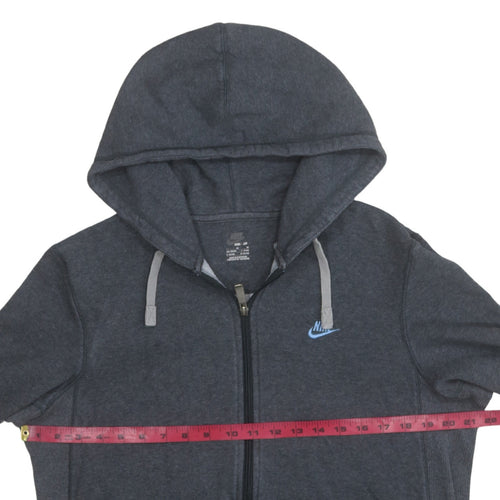 Nike Mens Grey Full Zip Hoodie Sweatshirt M Cotton Blend