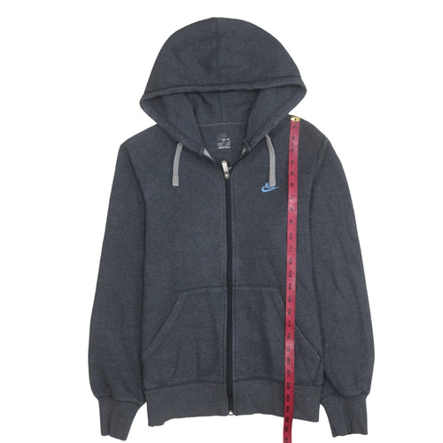 Nike Mens Grey Full Zip Hoodie Sweatshirt M Cotton Blend