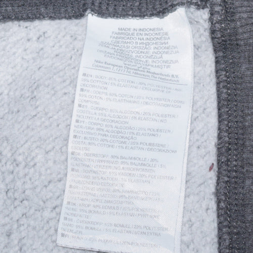 Nike Mens Grey Full Zip Hoodie Sweatshirt M Cotton Blend
