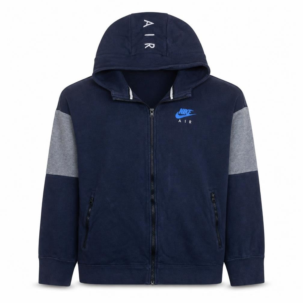 Nike Air Boys Navy Blue Full Zip Hoodie XL 13-15 Years Cotton Blend