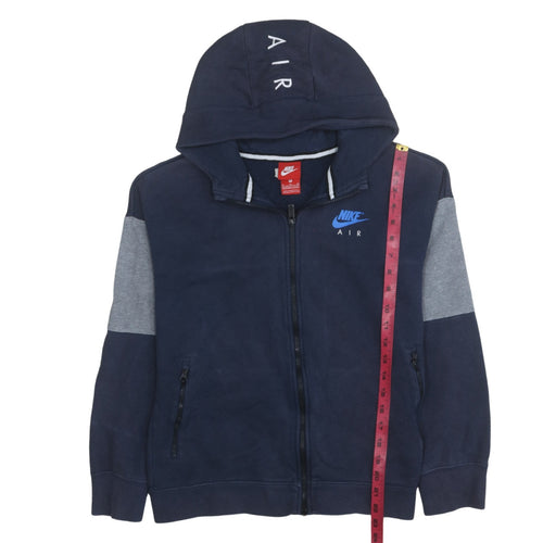 Nike Air Boys Navy Blue Full Zip Hoodie XL 13-15 Years Cotton Blend