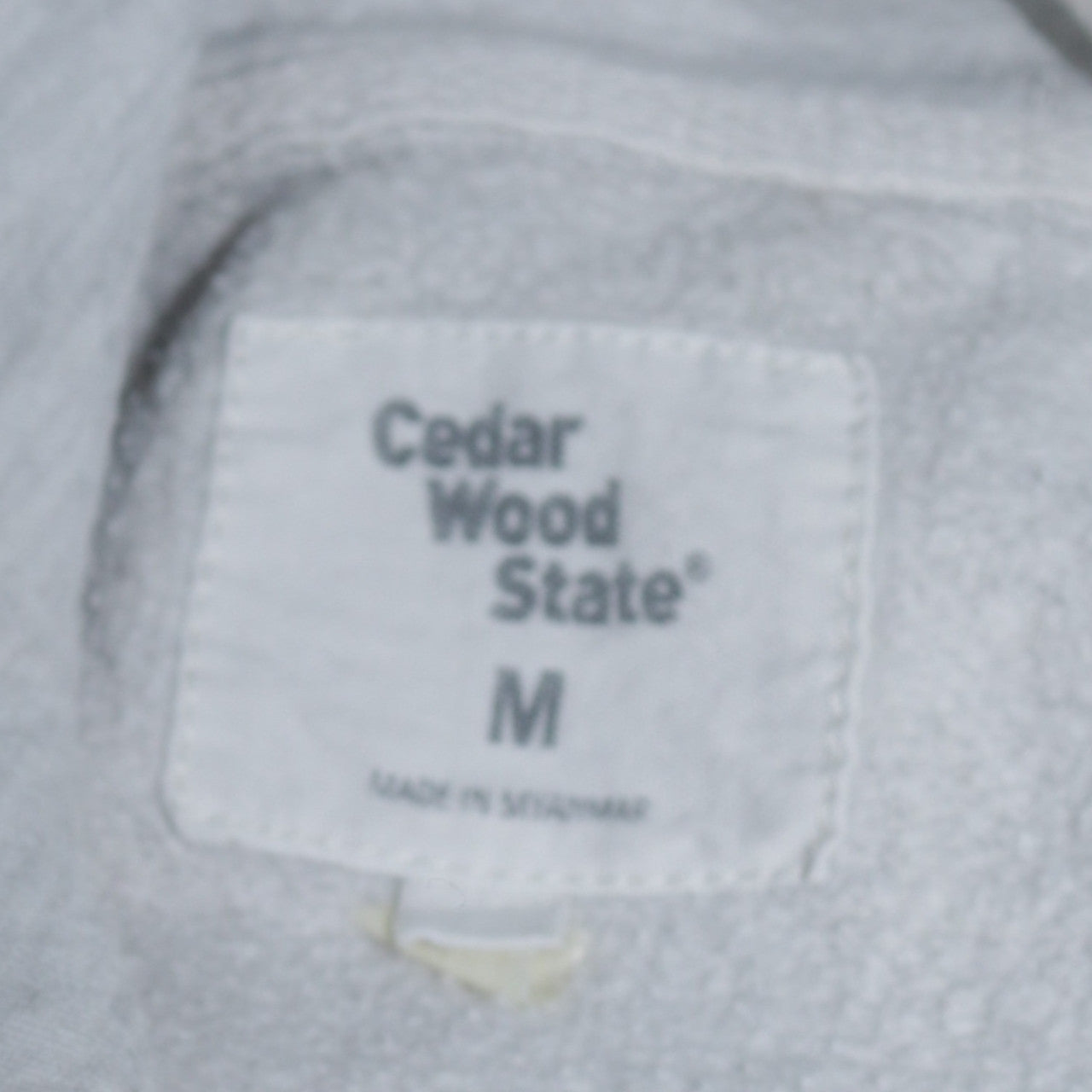 Cedar Wood State Men's Grey Pullover Hoodie M Graphic Motor Design