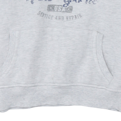 Cedar Wood State Men's Grey Pullover Hoodie M Graphic Motor Design
