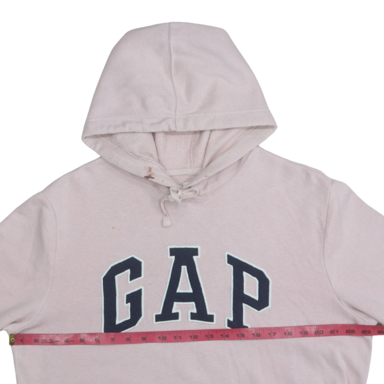 GAP Women Pink Pullover Hoodie L Cotton Blend Logo Casual