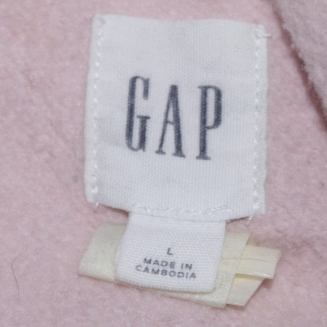 GAP Women Pink Pullover Hoodie L Cotton Blend Logo Casual