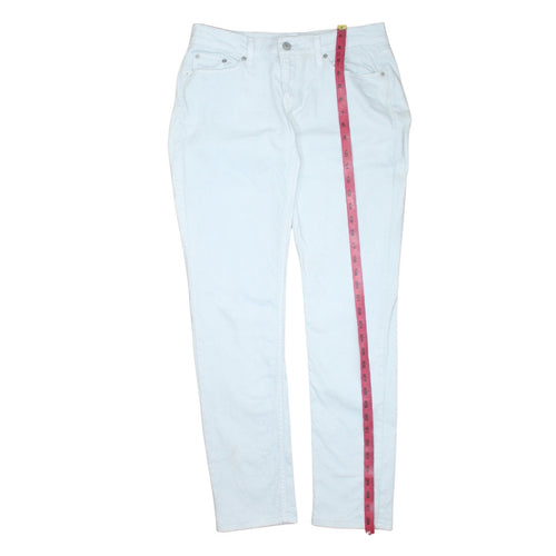 Levi's Women's White 524 Too Superlow Skinny Jeans M