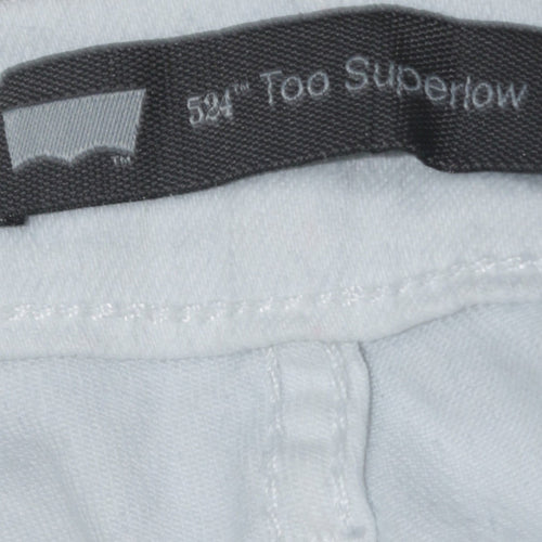 Levi's Women's White 524 Too Superlow Skinny Jeans M