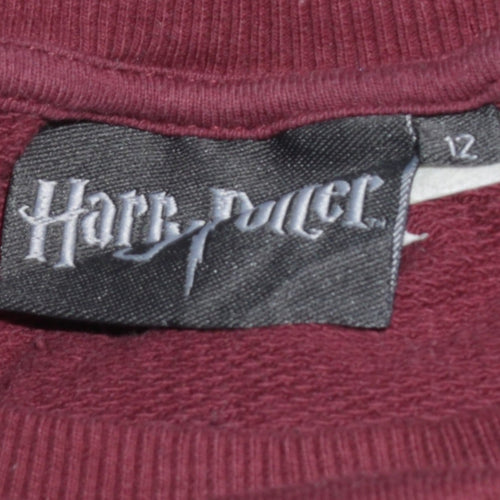 Atmosphere Harry Potter Burgundy Hogwarts Sweatshirt Women Size 12