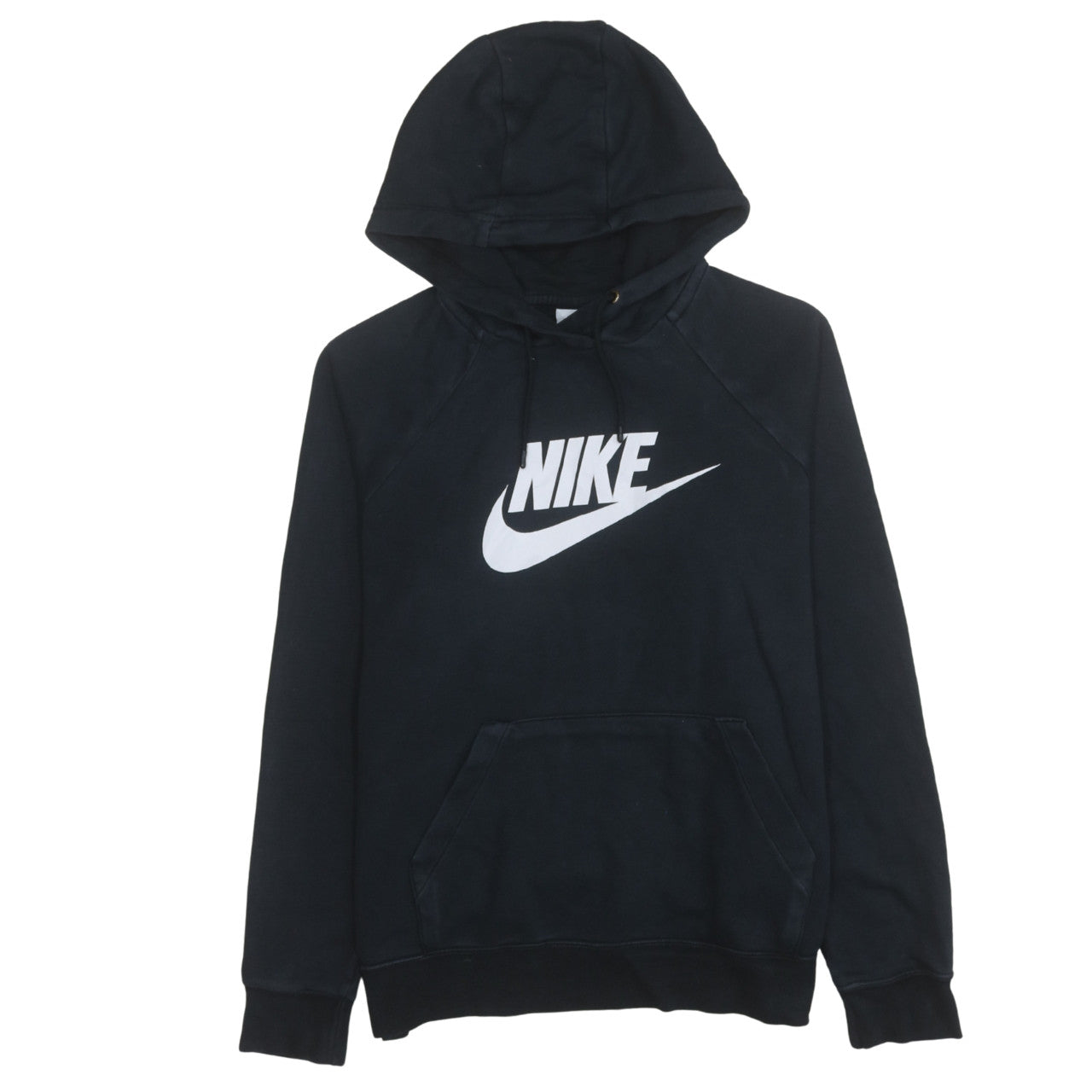 Nike Womens Black Large Pullover Hoodie Sweatshirt Cotton Blend