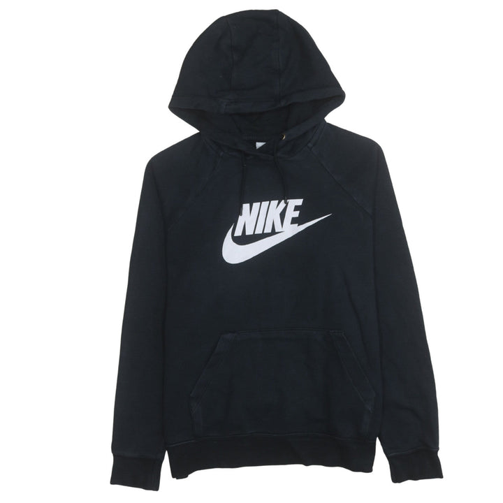 Nike Womens Black Large Pullover Hoodie Sweatshirt Cotton Blend