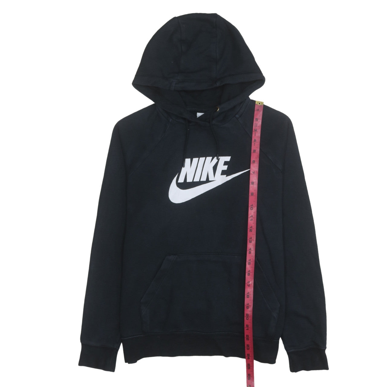 Nike Womens Black Large Pullover Hoodie Sweatshirt Cotton Blend
