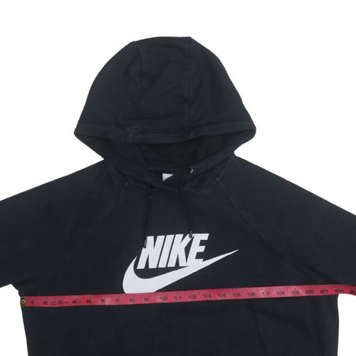 Nike Womens Black Large Pullover Hoodie Sweatshirt Cotton Blend