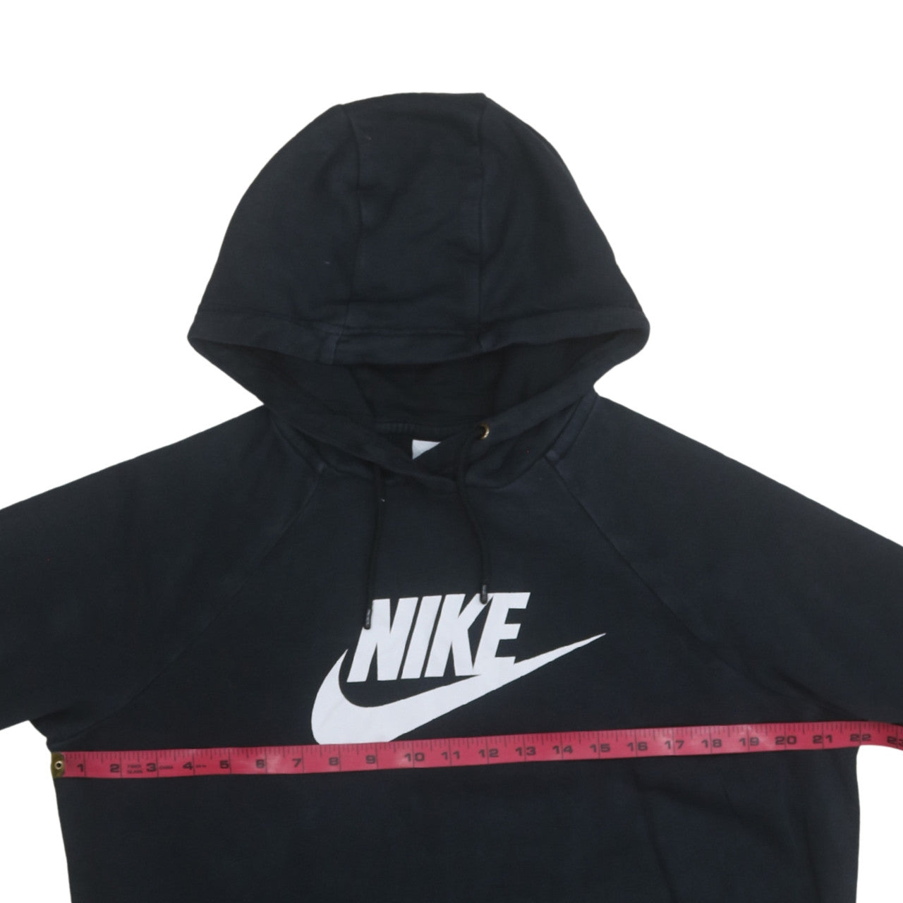 Nike Womens Black Large Pullover Hoodie Sweatshirt Cotton Blend