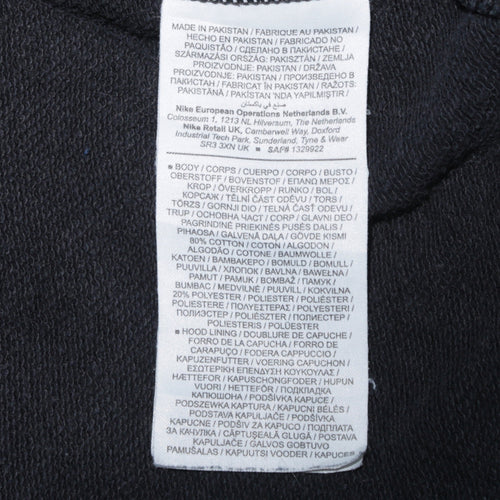 Nike Womens Black Large Pullover Hoodie Sweatshirt Cotton Blend