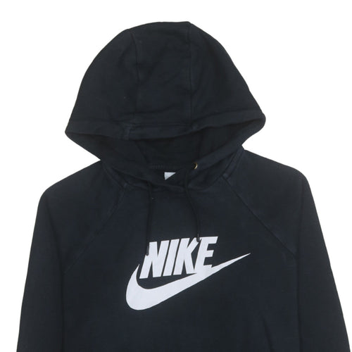 Nike Womens Black Large Pullover Hoodie Sweatshirt Cotton Blend