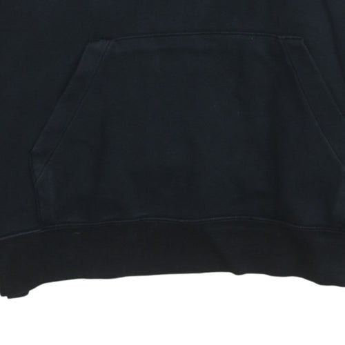 Nike Womens Black Large Pullover Hoodie Sweatshirt Cotton Blend