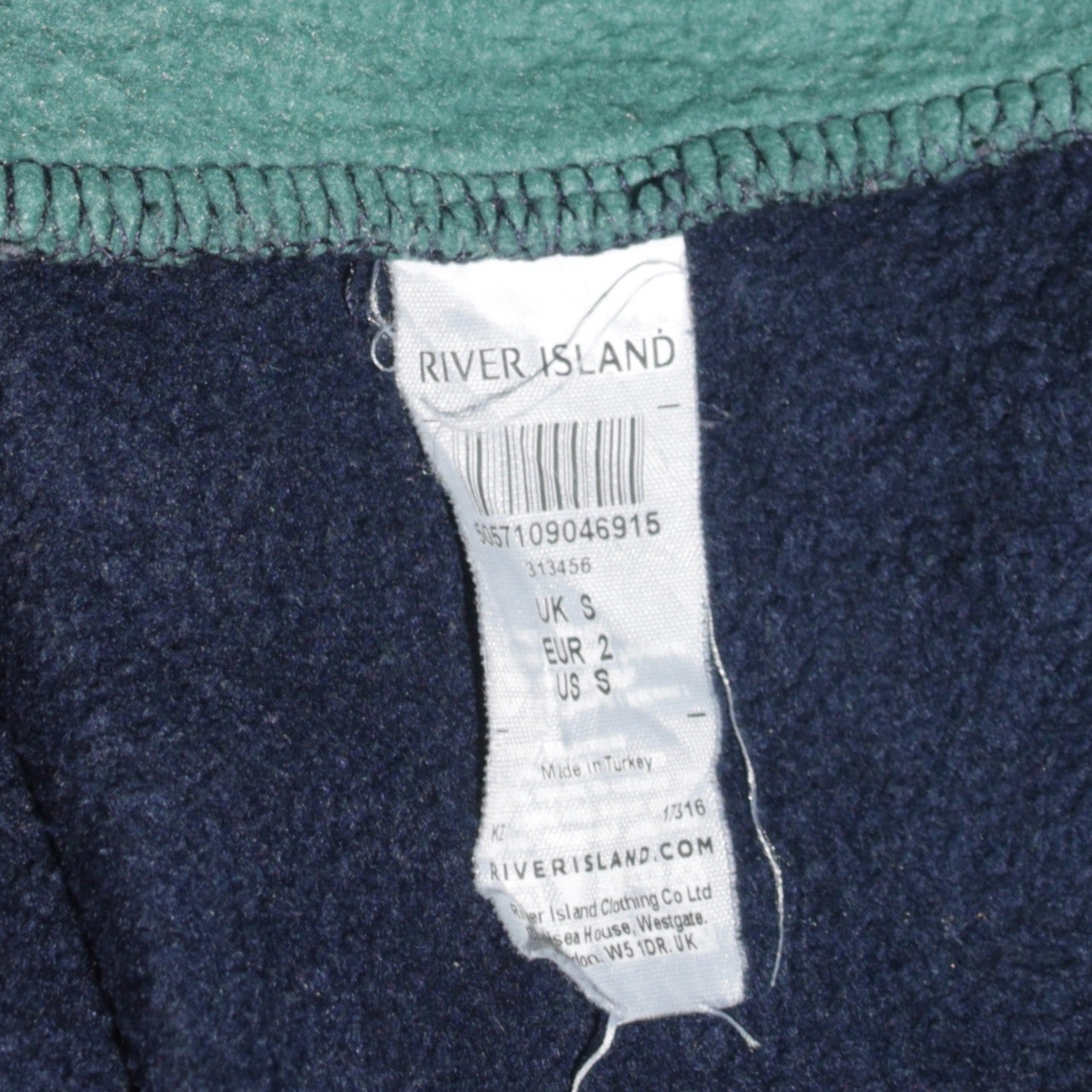 River Island Men's Multicoloured Pullover Hoodie Size S