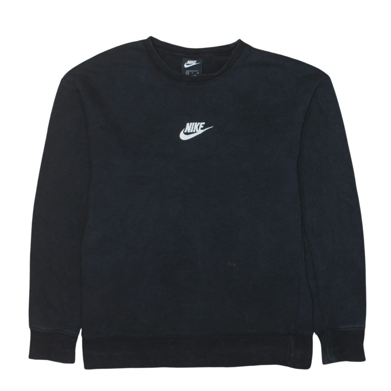 Nike Men's Black Small Pullover Sweatshirt Crew Neck Logo Top