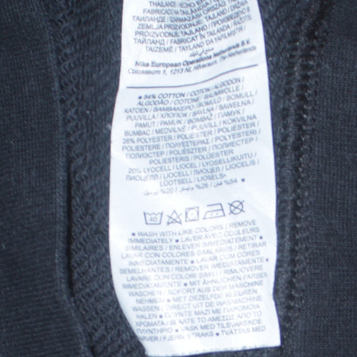 Nike Men's Black Small Pullover Sweatshirt Crew Neck Logo Top