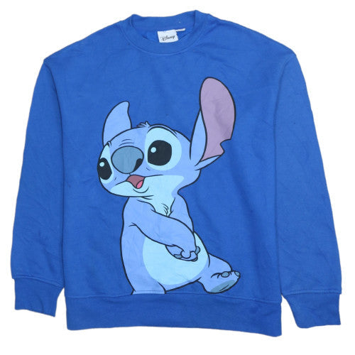 Disney Women Blue XS Pullover Sweatshirt Stitch Graphic Print