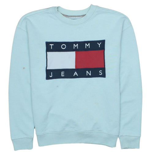 Tommy Jeans Men's Blue XS Pullover Logo Sweatshirt