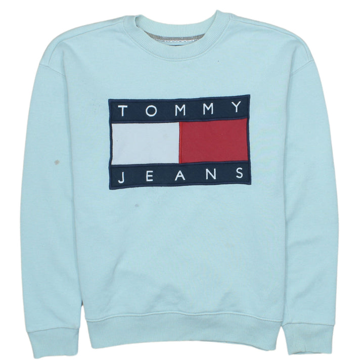 Tommy Jeans Men's Blue XS Pullover Logo Sweatshirt