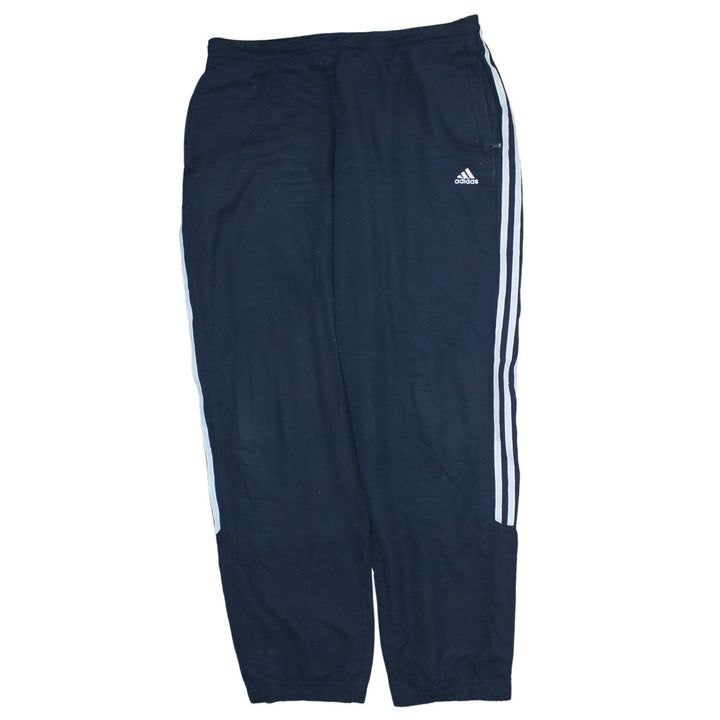 Adidas Women's Blue 2XL Jogger Trousers with Stripes